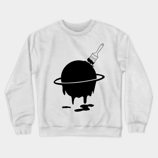 Painting Saturn Crewneck Sweatshirt by Jrengart